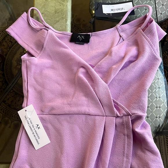 A|X PARIS Lilac Off The Shoulder Strappy Wrap Around Dress - Picture 13 of 15